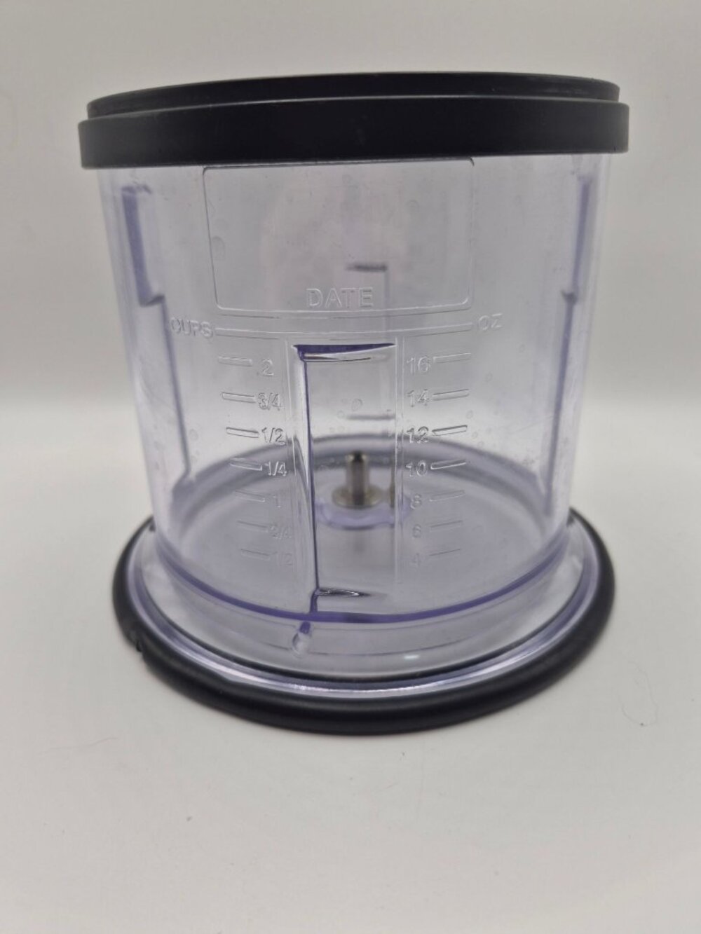 Ninja Food Processor Bowl 16oz Replacement Clear Plastic With Black Lid